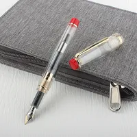 Luxury Jinhao 82 Fountain Pen Transparency Acrylic Pen Spin Golden EF F Nib Business Office School Supplies Writing Ink Pen