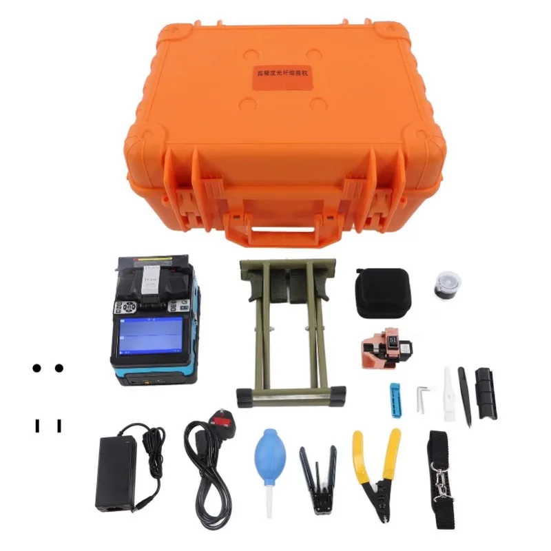 Fusion Splicer Machine Automatic Optical Fiber Cleaver Welding Toolbox Kit