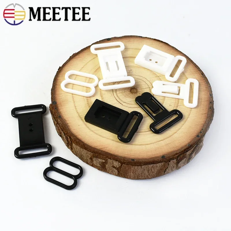 50/100/200Sets 12.5mm Plastic Buckles Adjustable Bra Strap Clip Connect Clasp Bikini Tape Release Buckle DIY Sewing Accessories