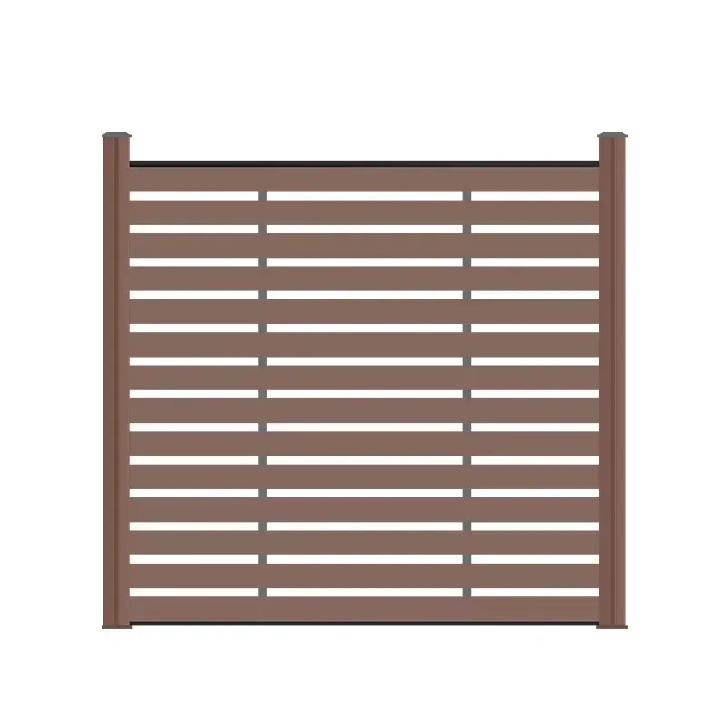Heavy Sturdy Bearing Weather Proof Wood Fence Round Picket Fence Tough Wpc Fence for Backyard Garden