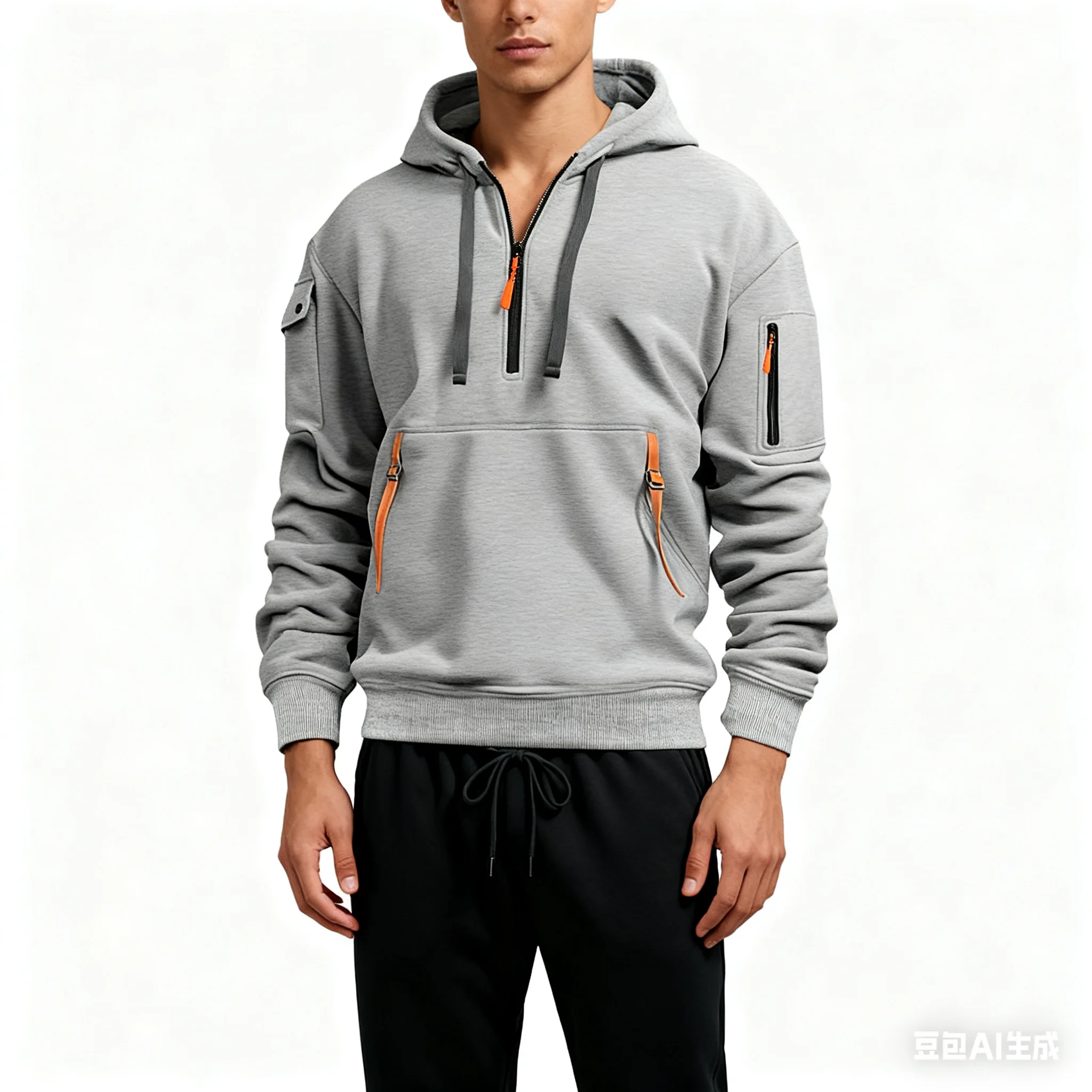 

2025 popular two-piece men sportswear jogging suit sportswear hooded sweatshirt zipper sweatshirt autumn and winter clothing