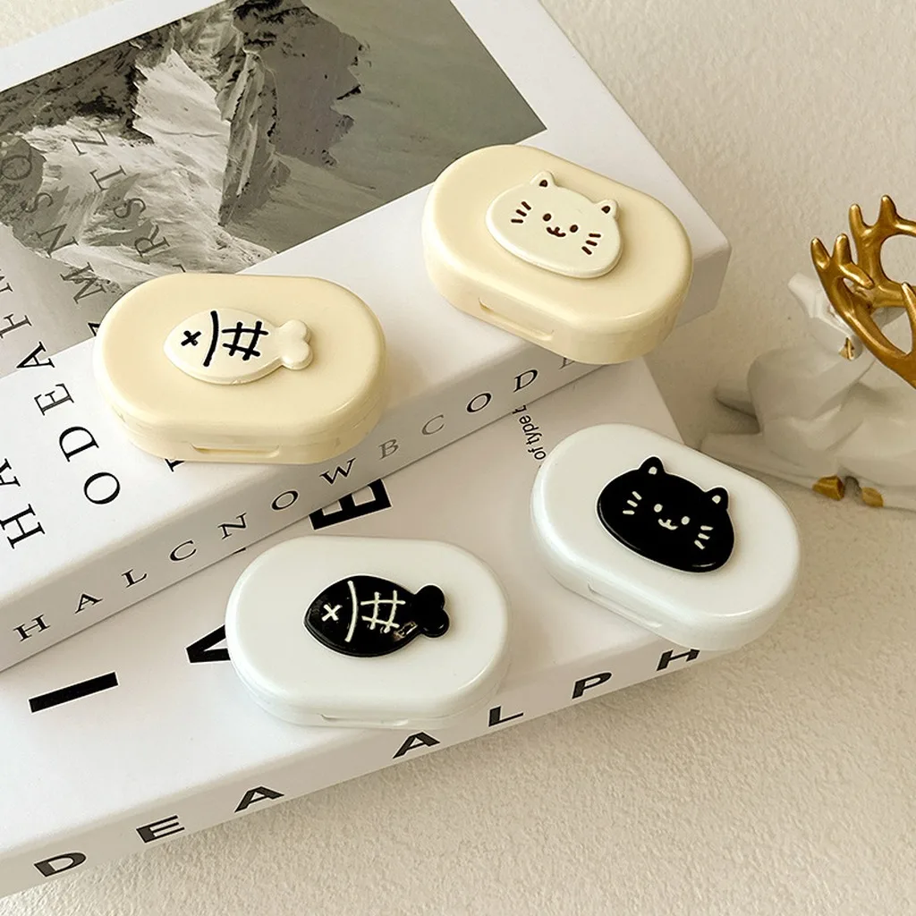 Abs Contact Lens Case Flip-Top Contact Lens Care Case Contact Lens Case Cute For School Backpack Handbag