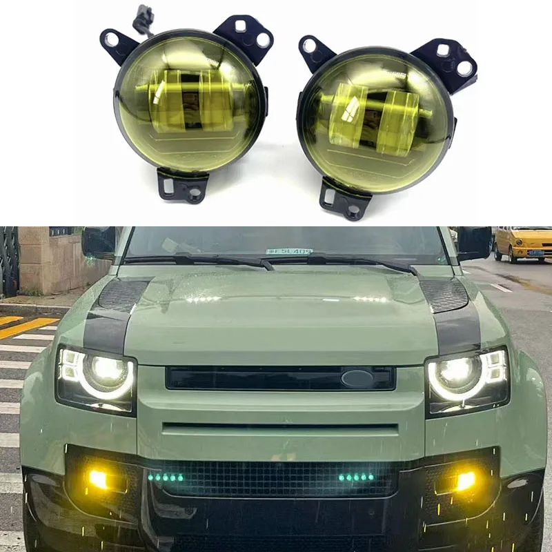 Led golden eye Fog Light for Land Rover Defender 110 2020-2024 car Fog Light Lens Daylight running Lamp