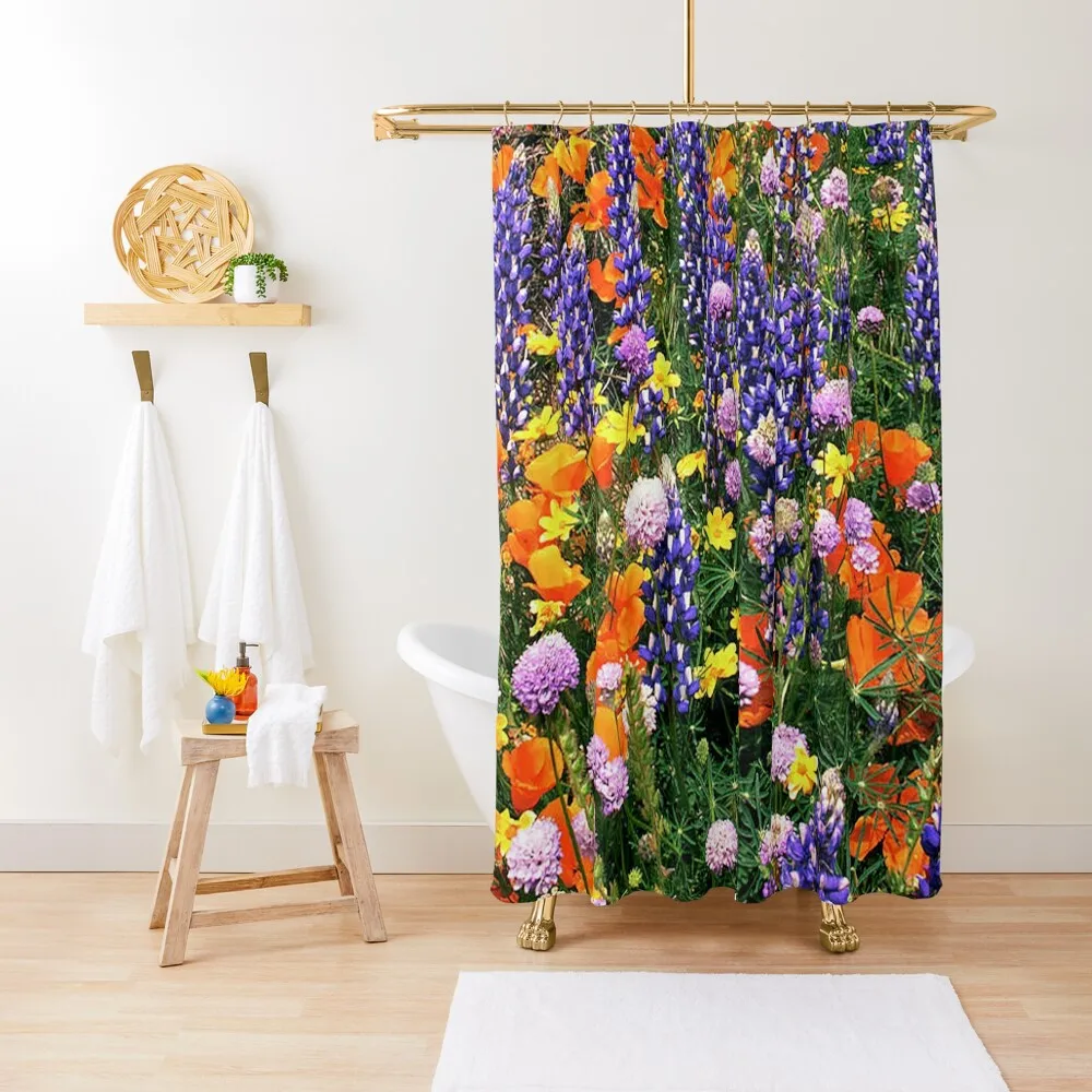 

Meadow Flowers Shower Curtain Bathroom Decor Cover Bathtub For Shower Curtain