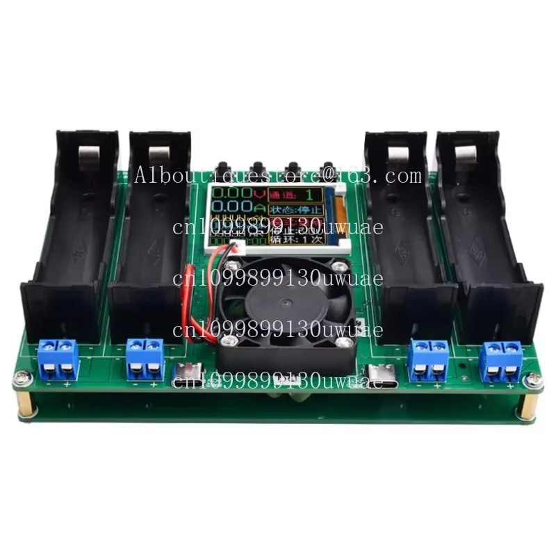 

18650 lithium battery capacity internal resistance tester 4-channel detection Type-C automatic charging and discharging module