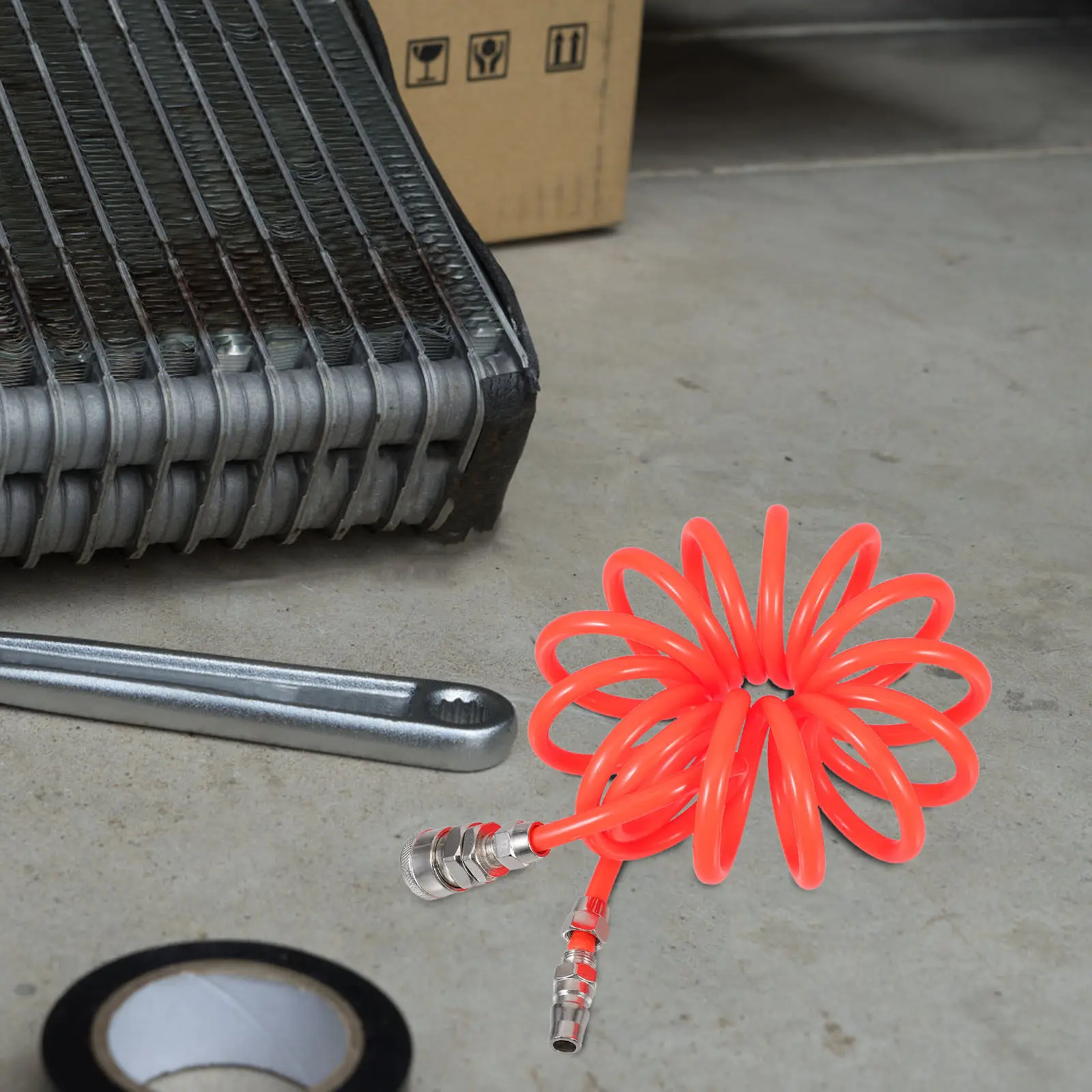 Flexible Compressor Hose Retractable High Pressure Airline Tube Swivel Ends Air Pump Extension Adapter Car Tire