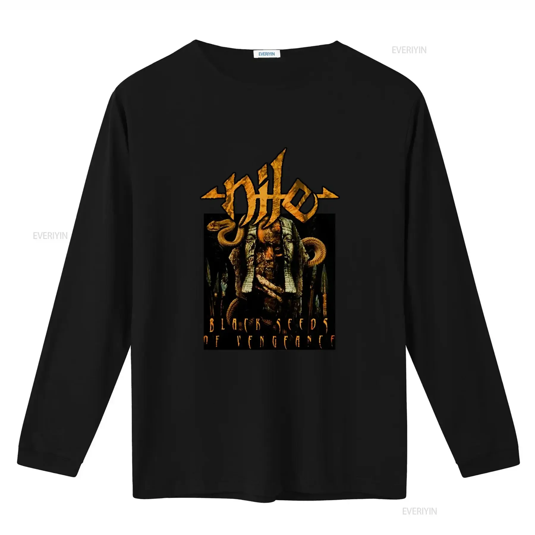 Nile Black Seeds Of Vengeance T Shirt Unique Egyptian Themed Design for Metal Fans vintage Washed Breathable graphic Versatile