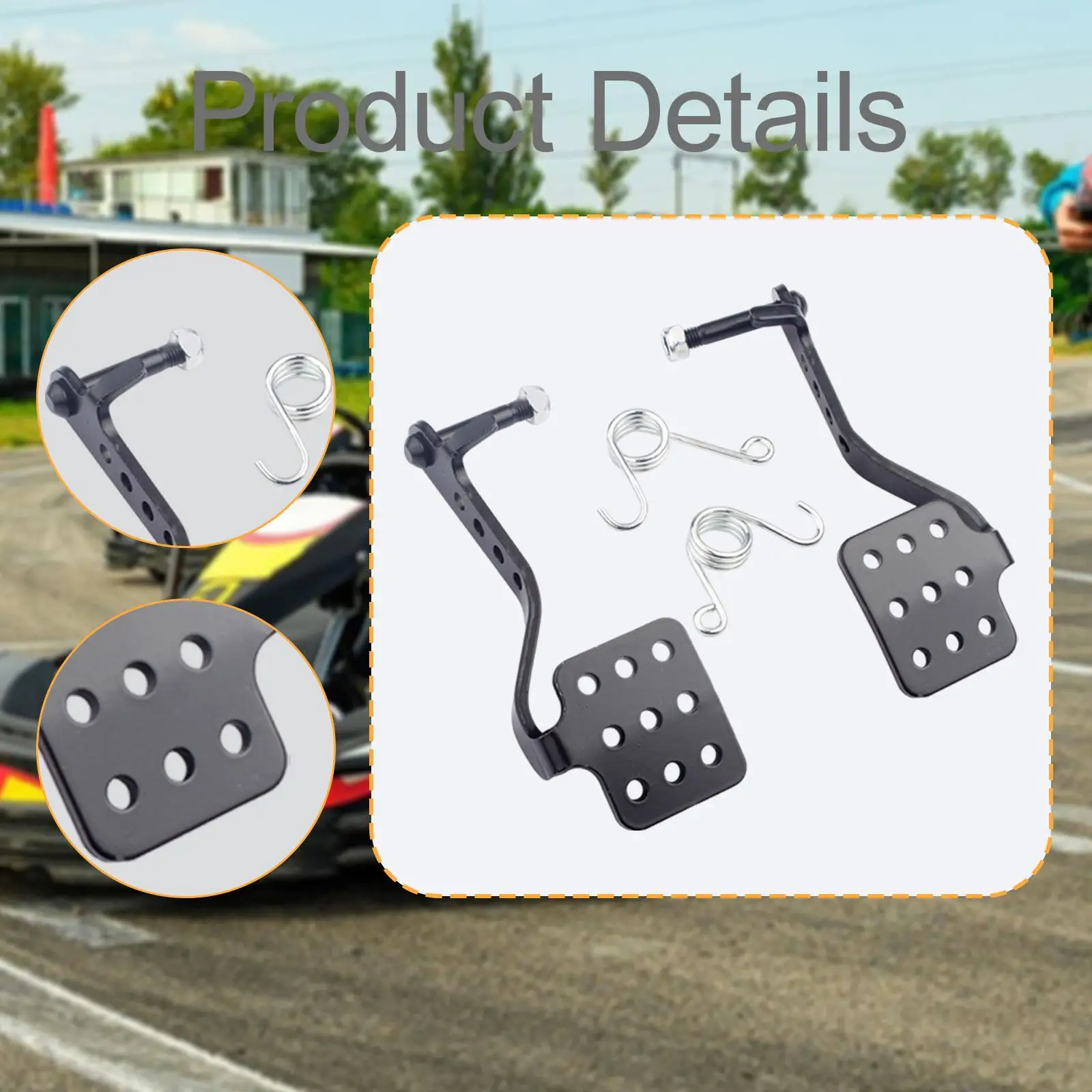 Metal Go Kart Pedals Assembly Durable Maintenance Components Set for Predator 6.5hp Radio Flyer Azusa Road Rocket