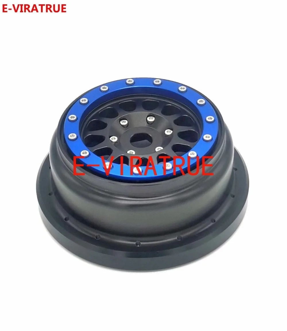 E-VIRATRUE Aluminum Bead Lock Wheel For Losi Super BAJA REY 1/6 Black 1pcs