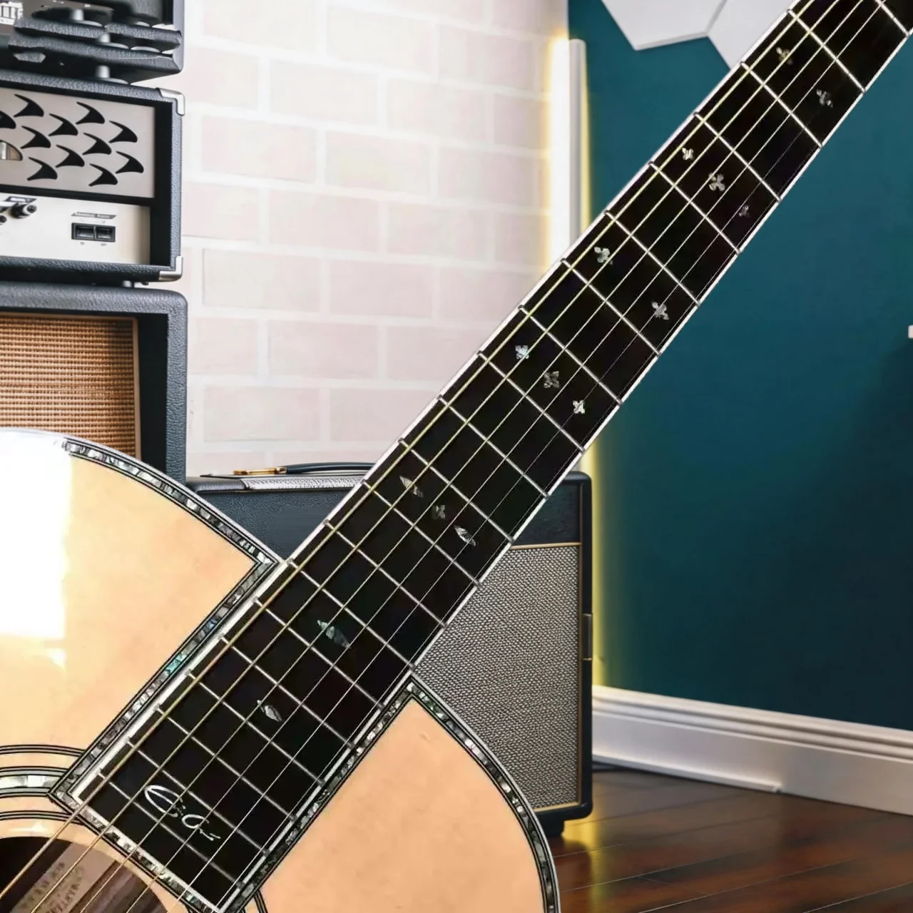 OM42 Solid Spruce Top 6 Strings Acoustic Guitar Rosewood Back Sides Abalone Inlay Ebony Bridge 39 Inch Beginner Free Shipping