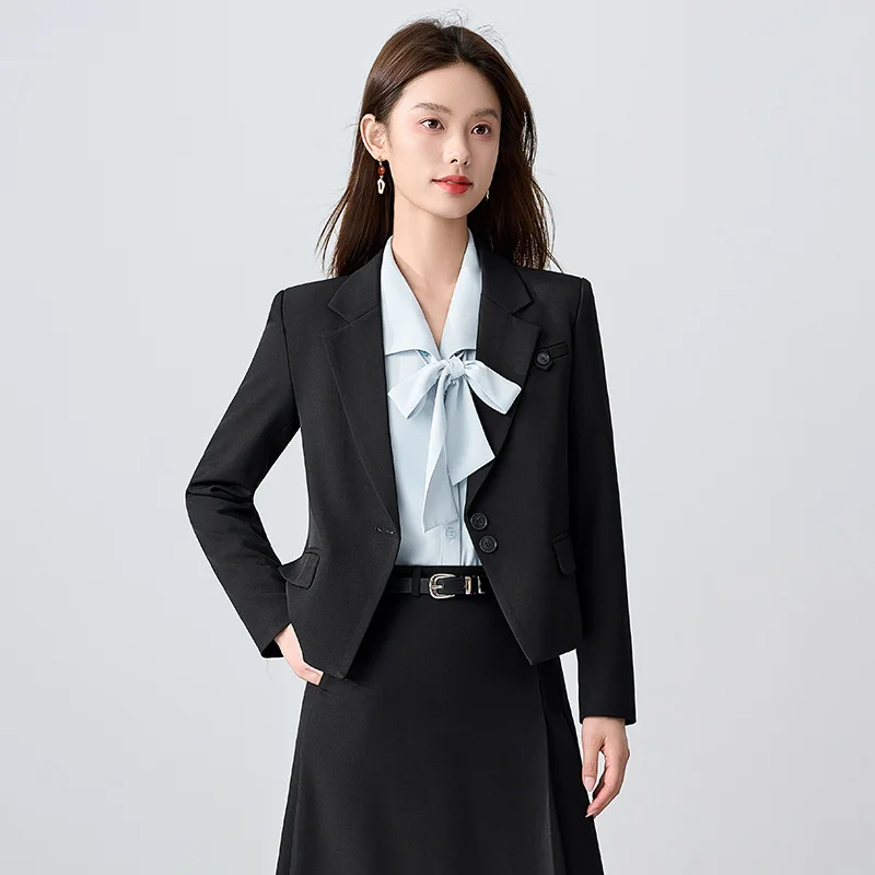 Spring and Autumn Pure Desire Style Loose Short Chic Women's Blazer with Unique Design, Super Stylish Suit Top Set