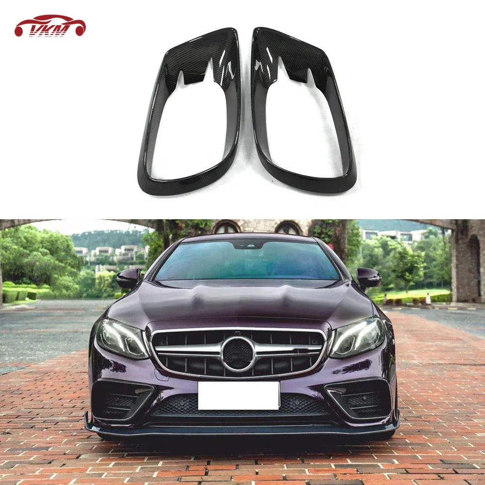 

Carbon Fiber Front Bumper Foglamp Air Vent Trim Cover Accessorise for Mercedes Benz E Class C238 Sport Coupe 2017-2019 FRP