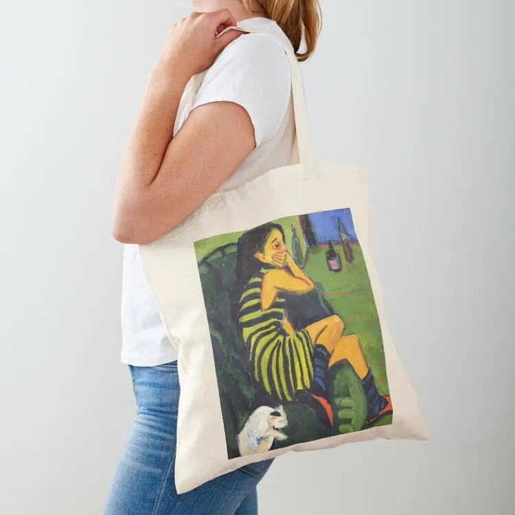 

Ernst Ludwig Kirchner - Female Artist (1910) Tote Bag foldable reusable bag shopper bags sac pour femme