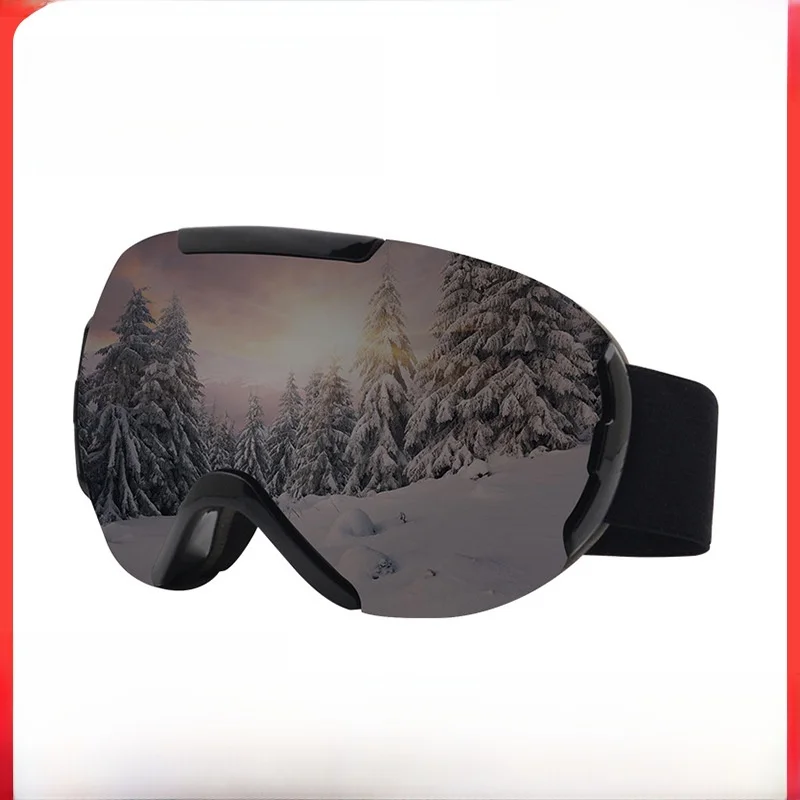 

Cross-Border Skiing Glasses Double Layer Anti-Fog Large Field of View Spherical Ski Goggles Mountain Climbing Eye Protection