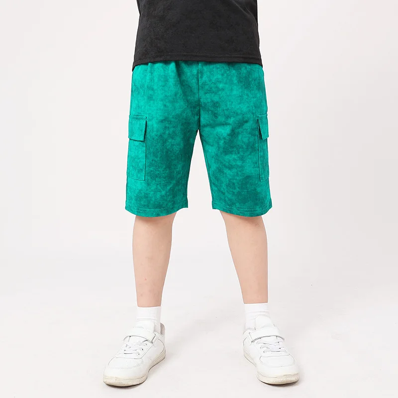 2024 New Children's Summer Sport Shorts Korean Fashion Kids Causal Batik Five-Point Pants For Teen Boys Girls 4-13 Years Wear