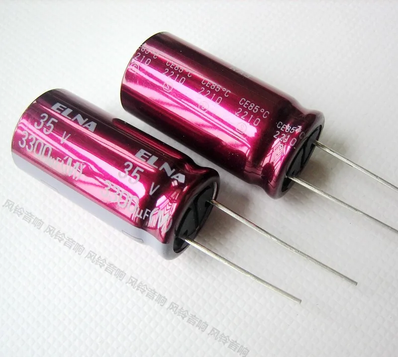 2024 NEW ELNA RA3 35V3300UF 16X31.5MM 3300UF 35V RED Purple Red Robe Audio Aluminum Electrolytic Capacitor 85 degrees 3300uF/35V