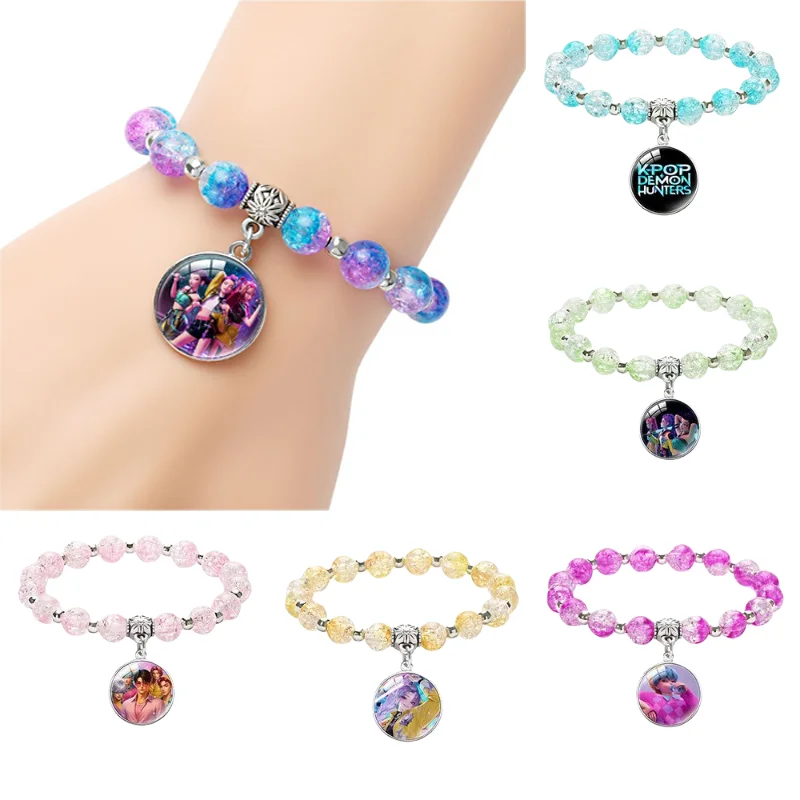 KPop شيطان الصيادين الأزياء سوار الفتيات مطرز سلسلة الأطفال أساور اكسسوارات رائعة هدية الكريسماس ألعاب كرتونية #1