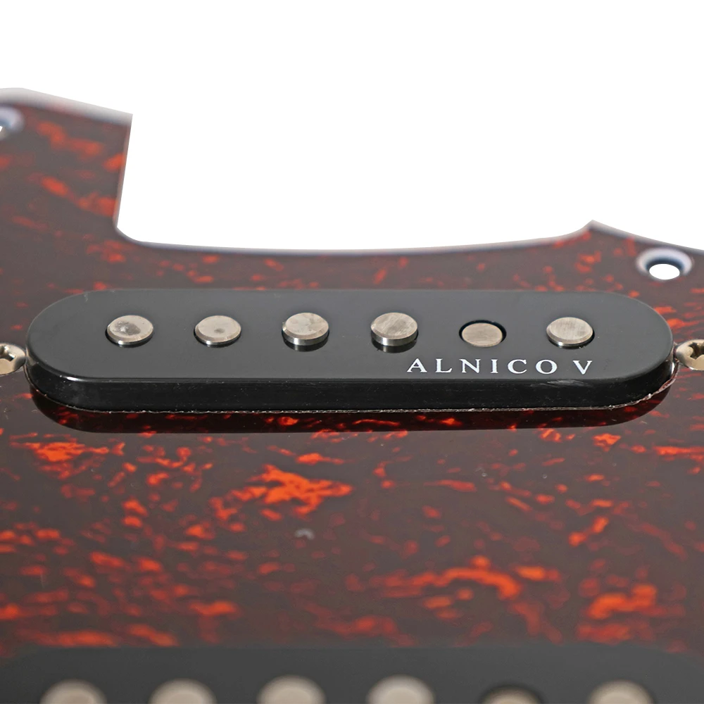SSH Pickguard مع لاقط جيتار Alnico 5 مع تقسيم الملف محملة بسلك مخدش مسبقًا 500K مجموعة وعاء كبير أجزاء الجيتار #4