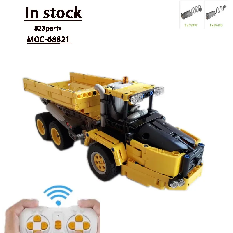 MOC-68821 Electric Remote Control Half Size Articulated Transporter Building Block Model,823 Parts, Boy Kids Birthday Toys Gifts