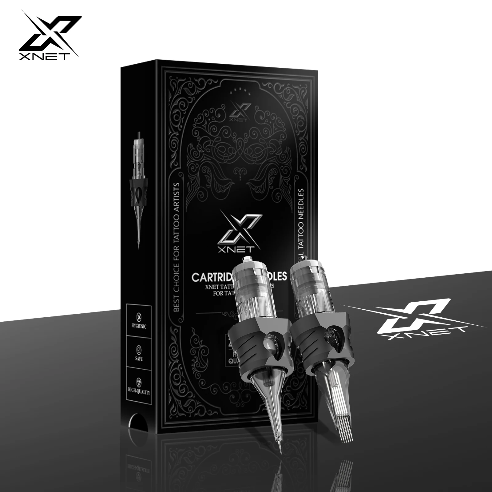 XNET أورورا خرطوشة الوشم الإبر 20 قطعة RL/RM/RS المتاح سيليكون معقمة سلامة الوشم الإبر لآلة الوشم