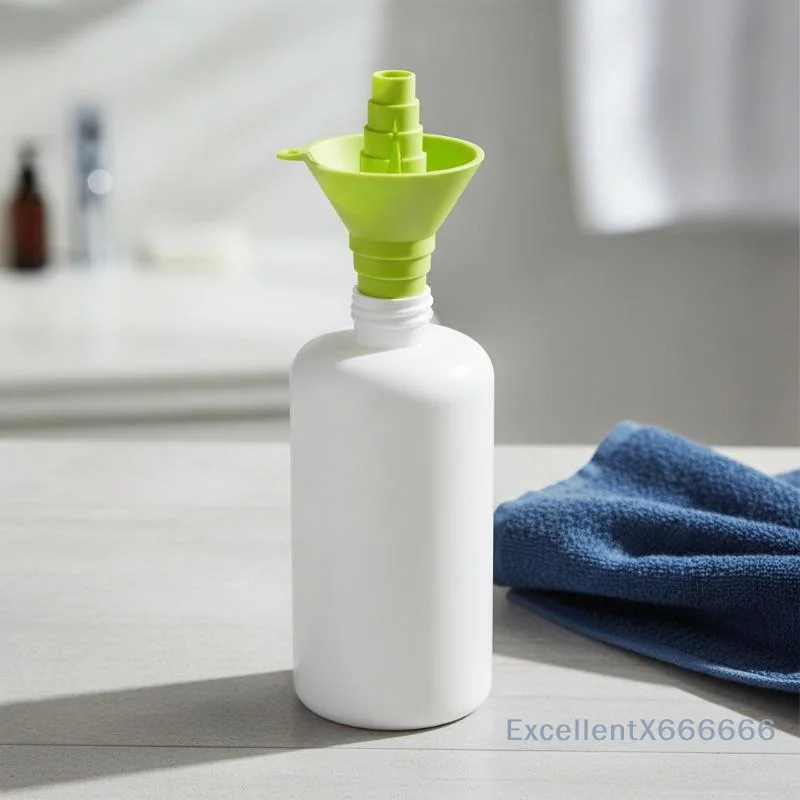 Universal Bottle Funnel Adapter No-Spill Liquid Transfer Connector for Detergent Soap Oil Fluid Pouring Home Garage Use