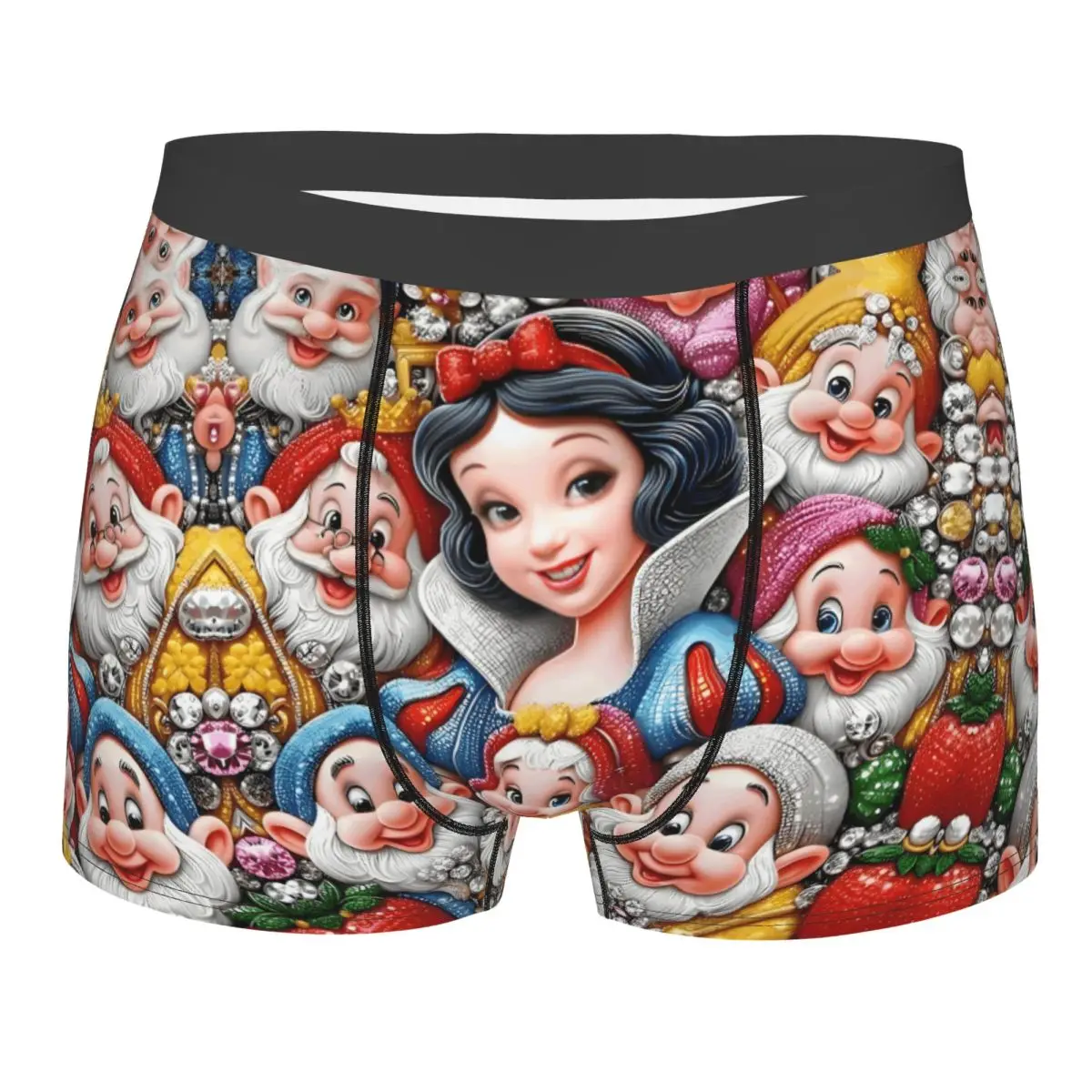 

Мужская мода алмазная живопись Белоснежка и семь гномов нижнее белье аниме трусы-боксеры эластичные шорты трусы трусы