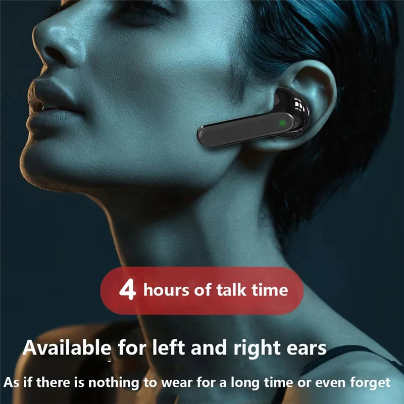 

-FDDT Collar Earphones Bluetooth 5.1 Wireless Headset Business Headset With Mic Sports Ear Hook Lotus One Ear Handsfree