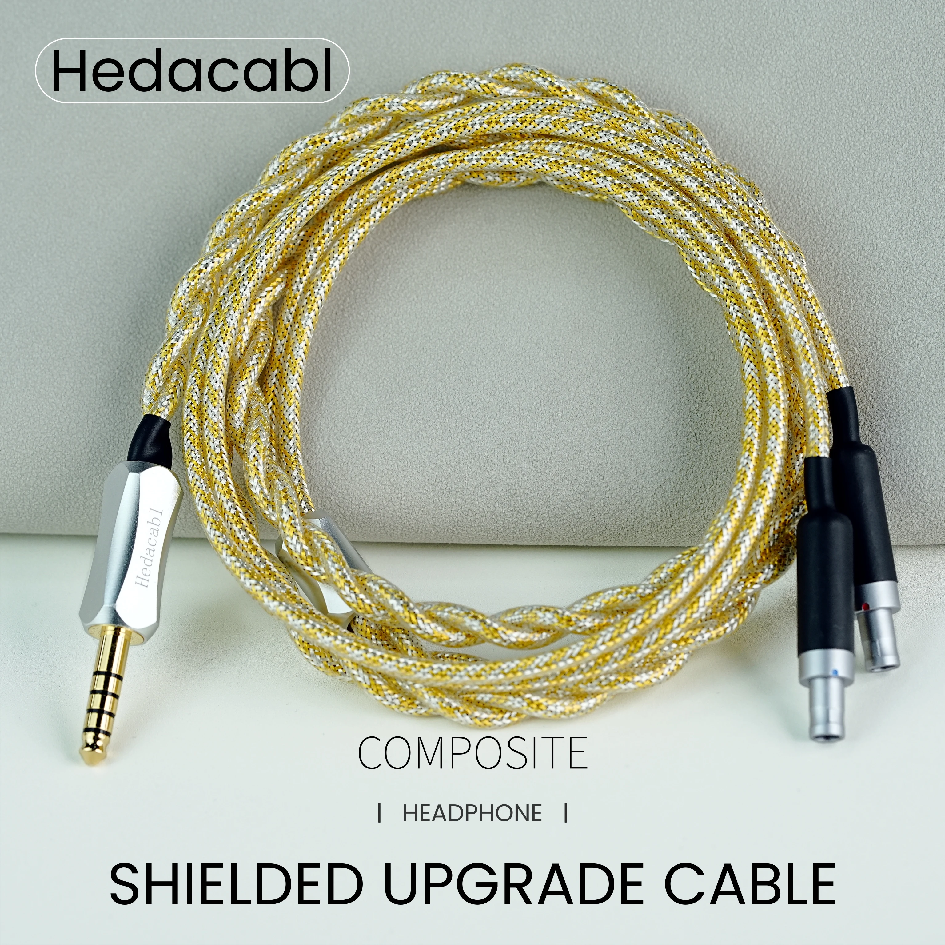 

Hedacabl HD-03 7N OCC Shielded Upgrade Cable, suitable for Sennheiser HD800, HD800s, HD820, HD820s, Dharma D1000 headphones