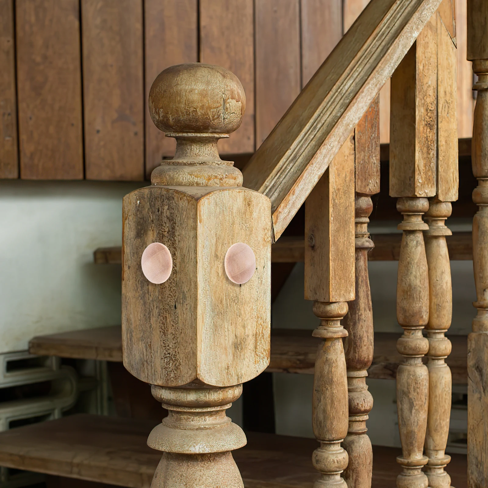 

25 pcs Wooden Button Plug Wood Furniture Cap Stair Cover Hole Top Replacement Sealing Cap for Chairs Tables Hardware