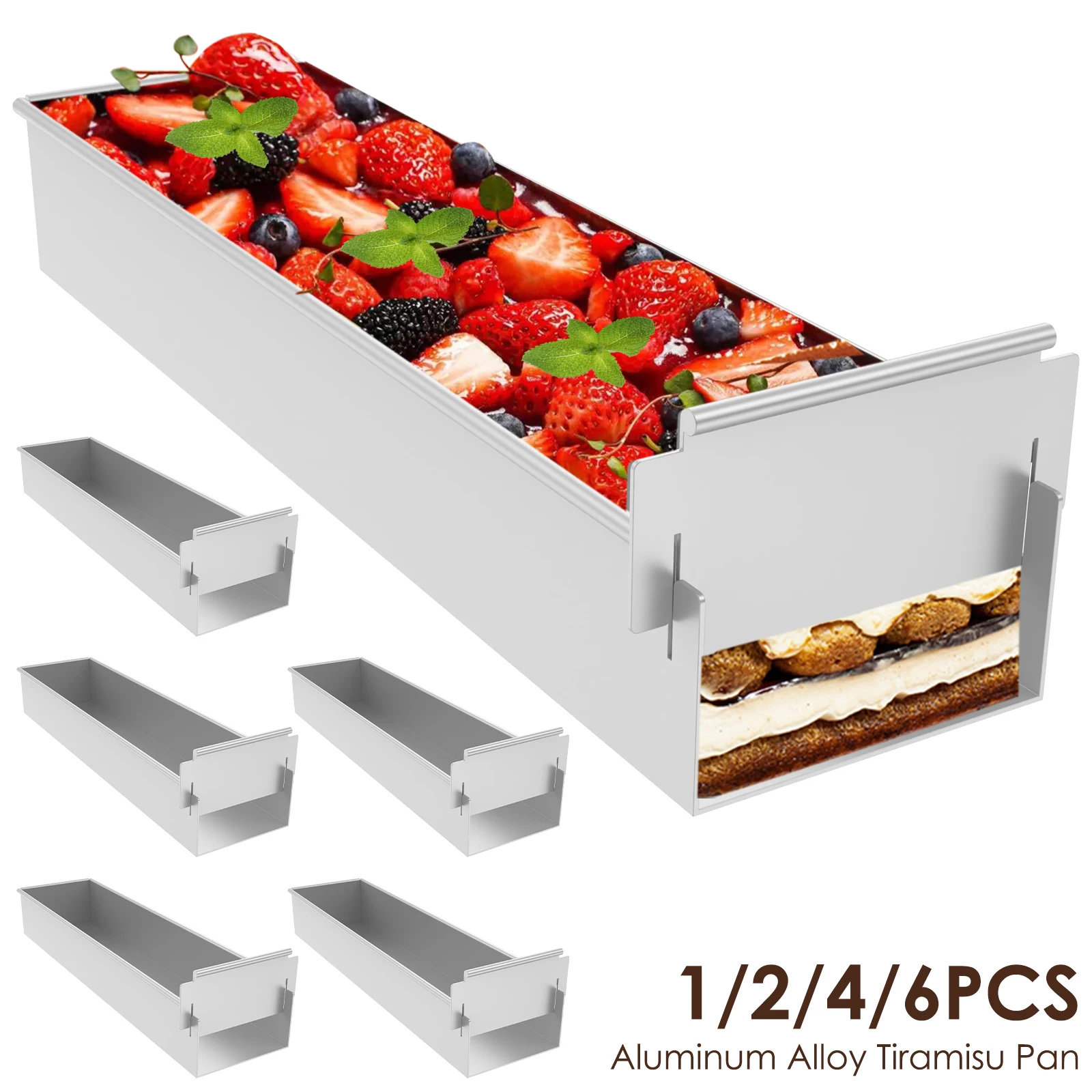 

Tiramisu Pan Aluminum Alloy Rectangle Cake Making Mold Nonstick Mousse Cake Cheesecake Pastry Baking Tray for Kitchen Reposteria