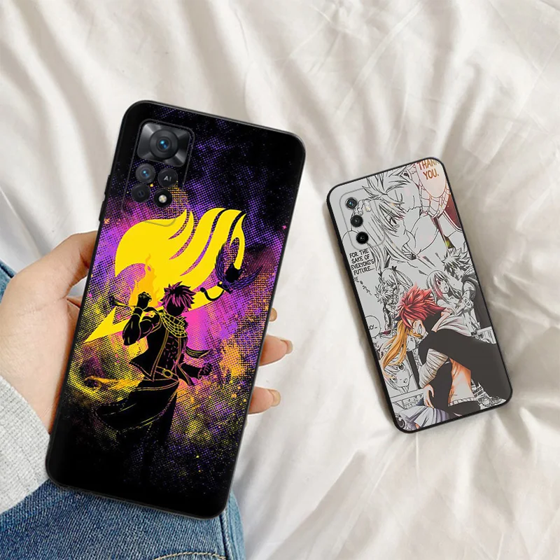 Silicone Soft Phone Case for Redmi Note 11 Pro 5G Note10 4G 11S 10S 10A 10C Fairy Tail Anime Xiaomi 11 Lite 11T 10T Cover