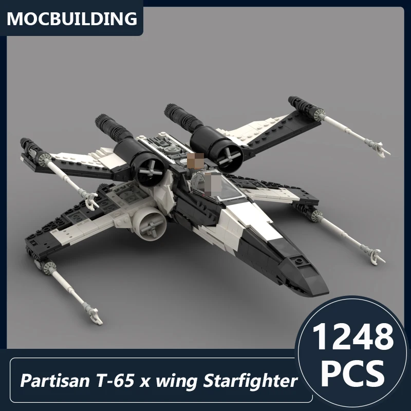 Partisan T-65 Wing Starfighter Moc Building Blocks Diy Assemble Bricks Educational Creative Collection Xmas Toys Gifts 1248PCS