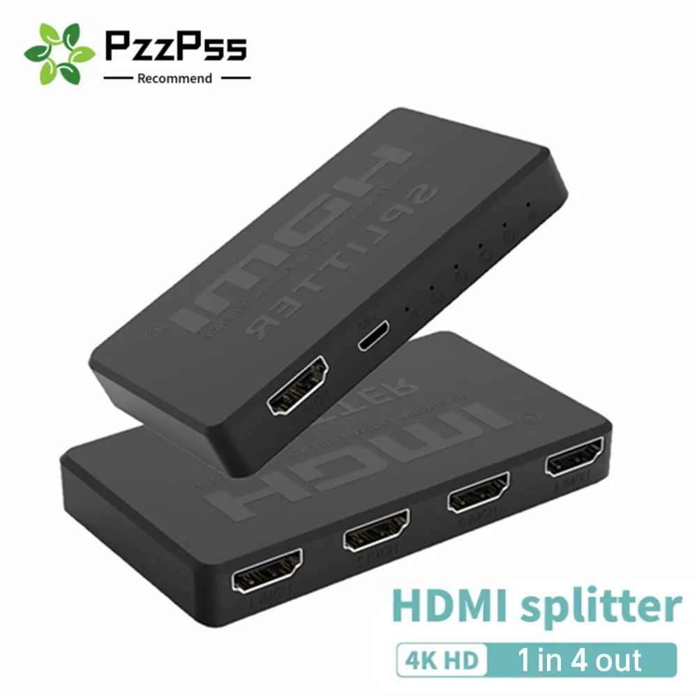 4x1 HDMI-kompatybilny przełącznik wideo HD 4K rozdzielacz HDMI 1 w 4 przełącznik HDMI 2x1 piasta do projektora ekran do laptopa PS4