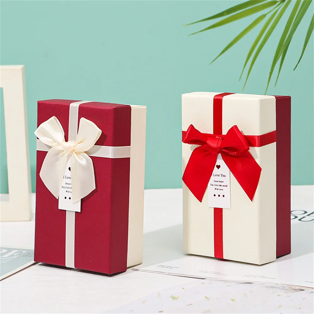 Bowknot Gift Box for Lipstick Perfume Candy Case Jewelry Box Necklace Bracelet Storage Boxes Women Wedding Gifts Packaging Box