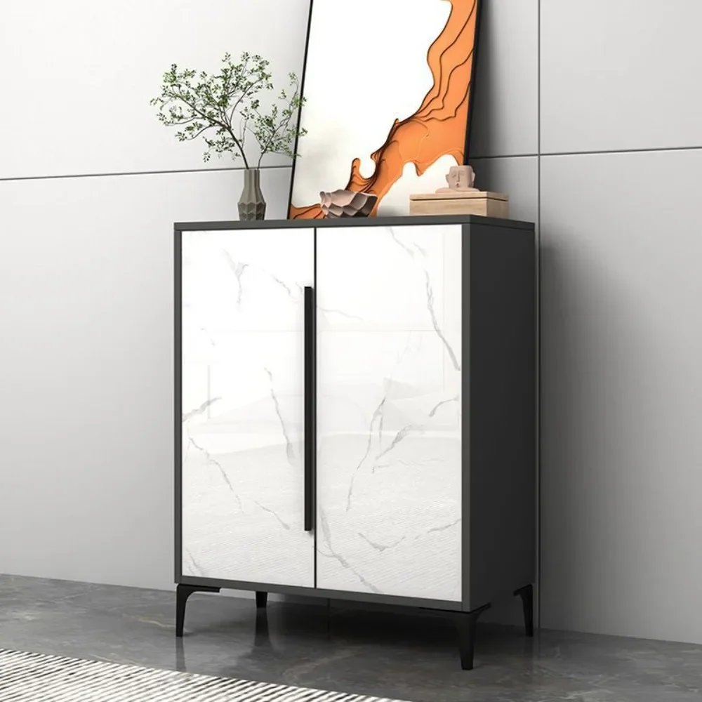 Light luxury modern all aluminum alloy shoe cabinet, home doorstep balcony, outdoor waterproof and sunscreen storage, foyer cabi