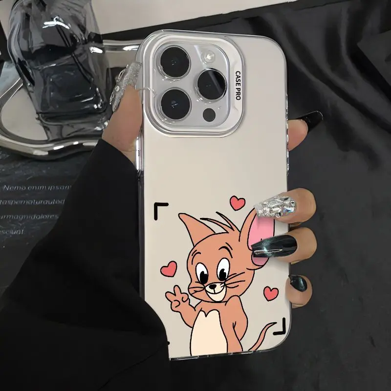 NEW Tom And Jerry Miss Kawaii Phone Case For iPhone 15 14 Pro Max 13 12 11 Pro XS Max XR 7 8 15 Plus Soft Cute Happy Back Cover