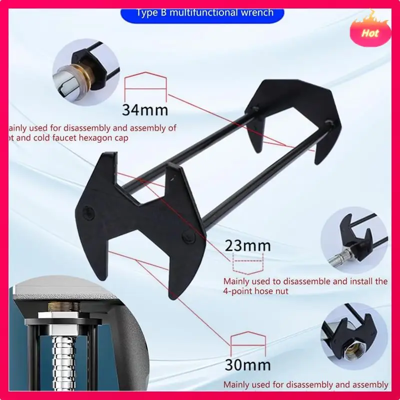 

Sink Wrench, Faucet Wrench, Plumber's Wrench, Universal Undersink Plumber's Wrench, Faucet Wrench For Small Spaces