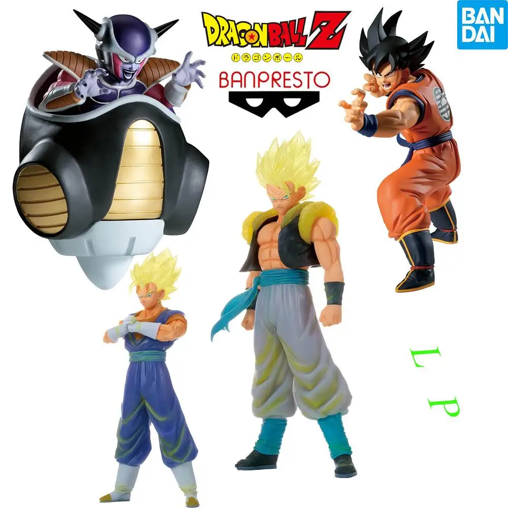 

В наличии Оригинальная фигурка BANDAI Banpresto из серии Dragon Ball: Гогета, Вегито, Сон Гоку, Фриза. Подлинная аниме-фигурка в коробке.