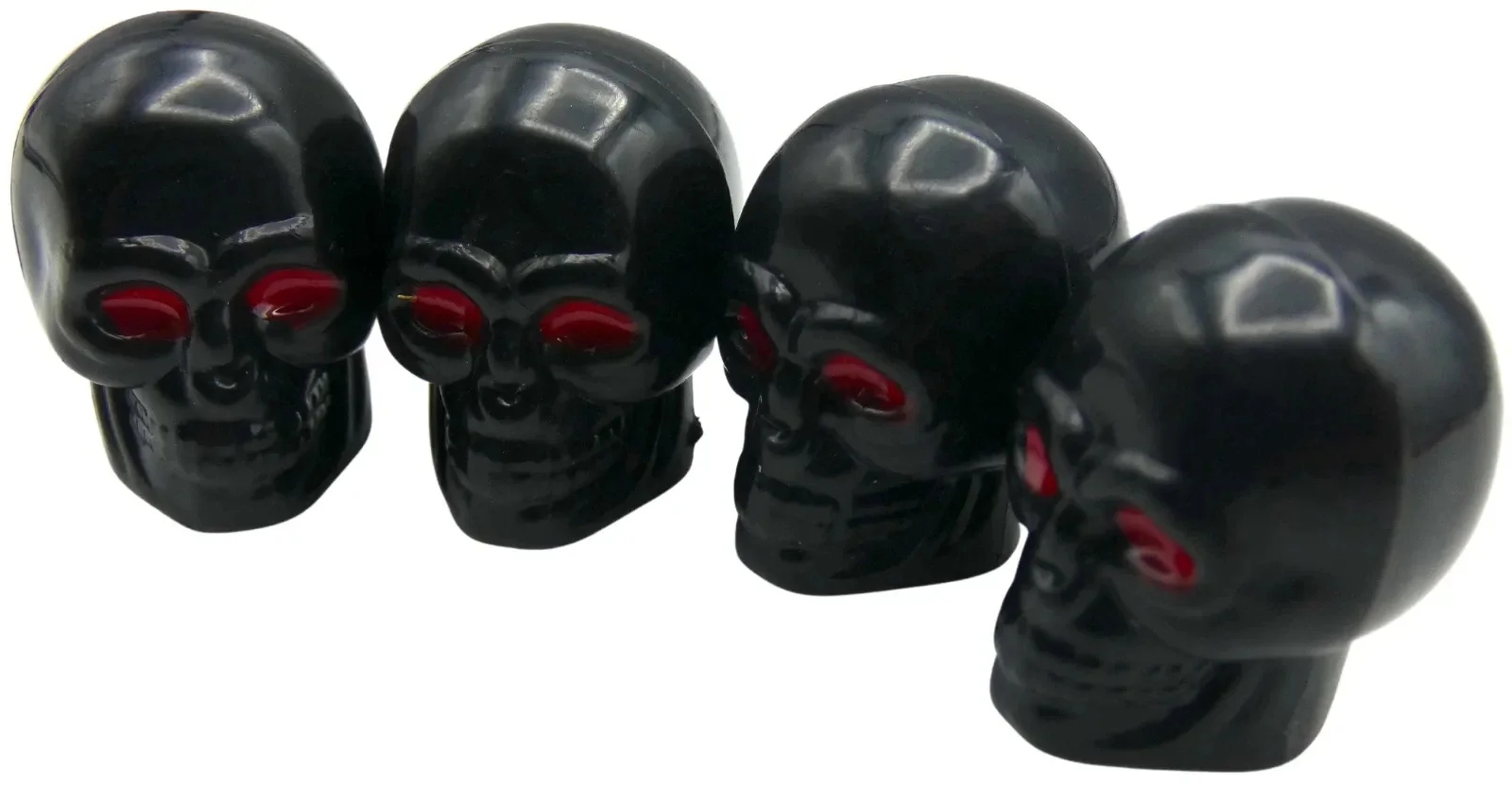 

4PCS Black Skull Tire Valve Truck Universal Fitting, Stem Caps Air Caps Cover For Most Vehicle Truck Motorcycles Bikes Car