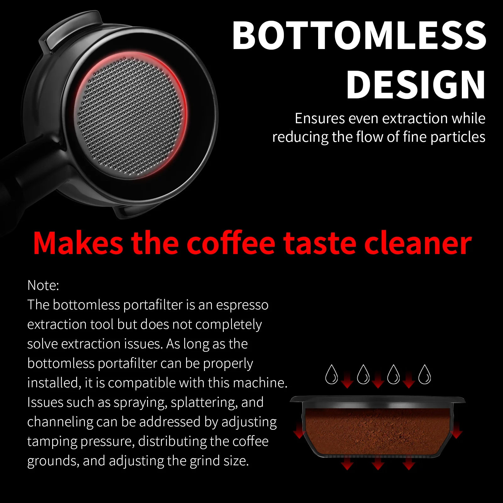MHW-3BOMBER Bottomless Portafilter 51-58mm For Lamarzocco/Breville/Delonghi/Gaggia/E61 Espresso Handle Filter Coffee Accessories