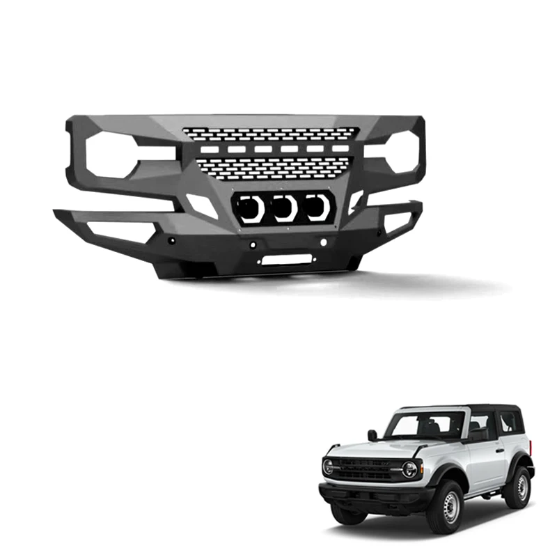 ApolloGobison 4x4 Auto Accessories Front Bumper Grill Grumper Front & Rear Flares ViCowl For Bronco