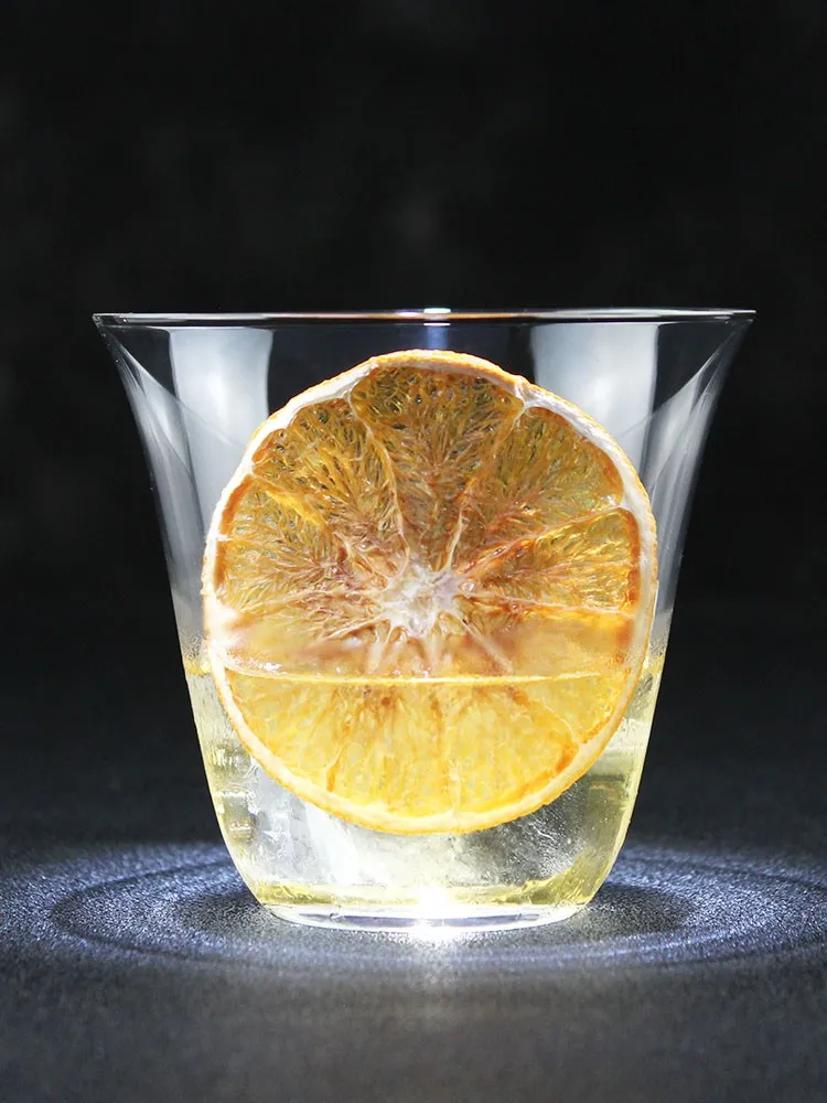 

Ultra Thin Bell Mouthed Whisky Glass, Commercial Wide Mouthed Ice Hockey Glass, Classical Cocktail Glass for Mixing