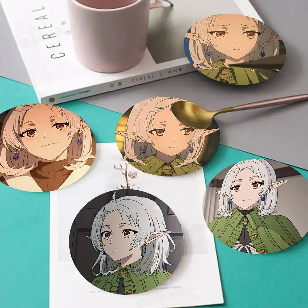 1pc S-ylphiette Anime Figure Wooden Coaster Colour Printing Cup Mat Home Desk Decoration Gifts