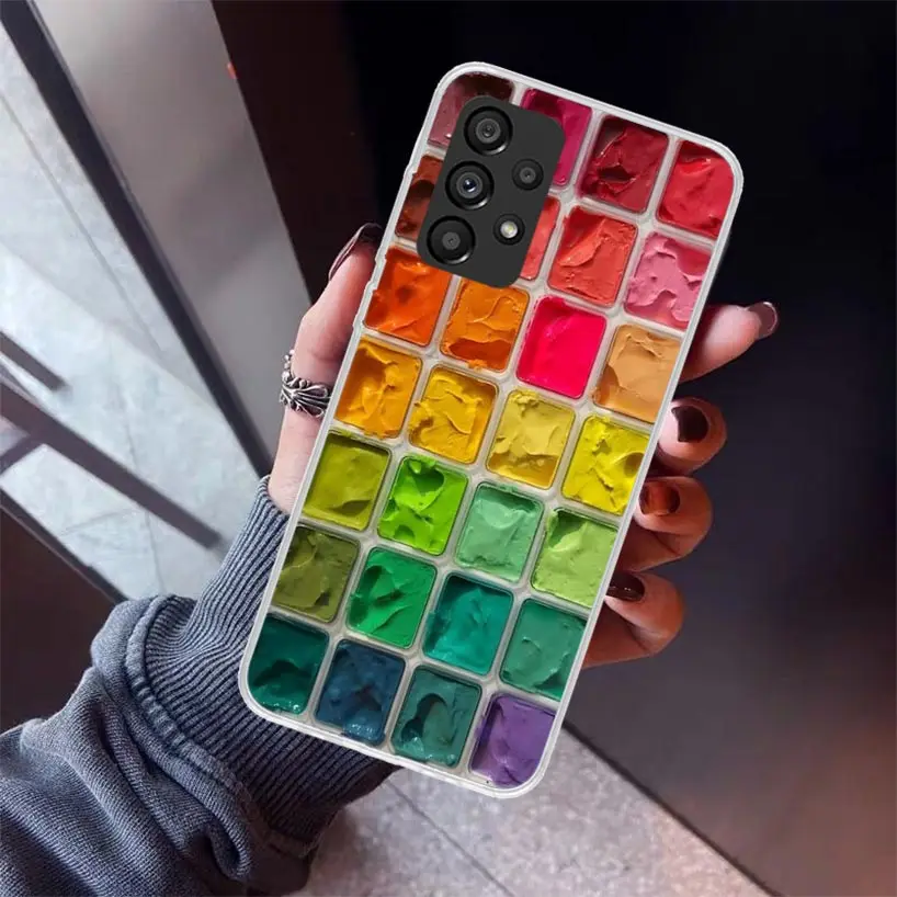 Watercolors Set Paint Palette Painting Box Phone Case for Samsung Galaxy A15 A25 A35 A55 A14 A24 A34 A54 A13 A23 A33 A53 A12 A22