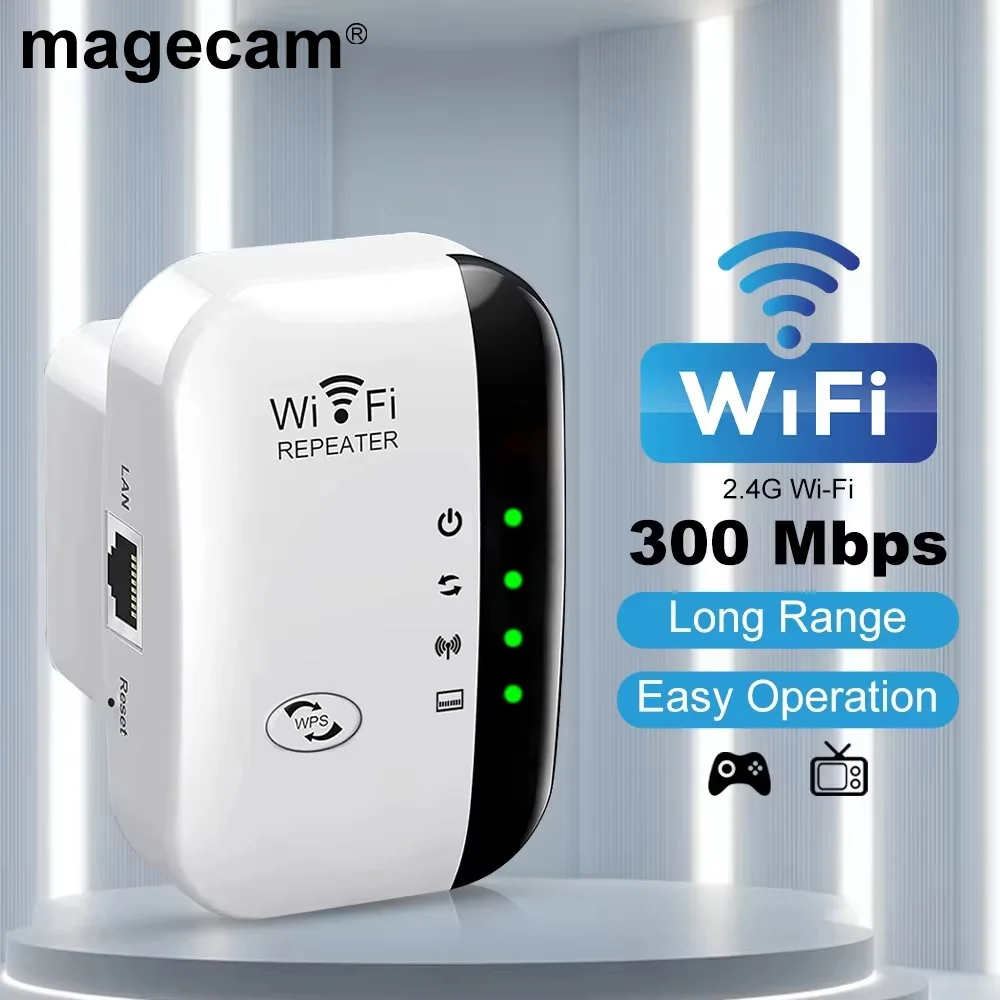 

Magecam 300Mbps Wireless WIFI Repeater Remote WiFi Extender Amplifier Booster Router 802.11N WiFi Booster Repetidor Amplifier