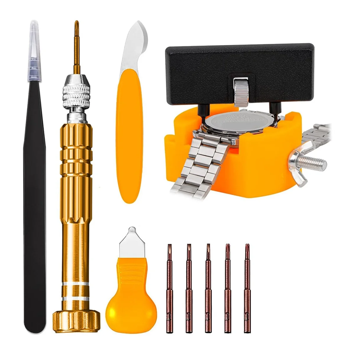 Watch Case Opener Tool: Watch Battery Replacement Tool Kit for Back Removal and Maintainance with Adjustable Case Opener