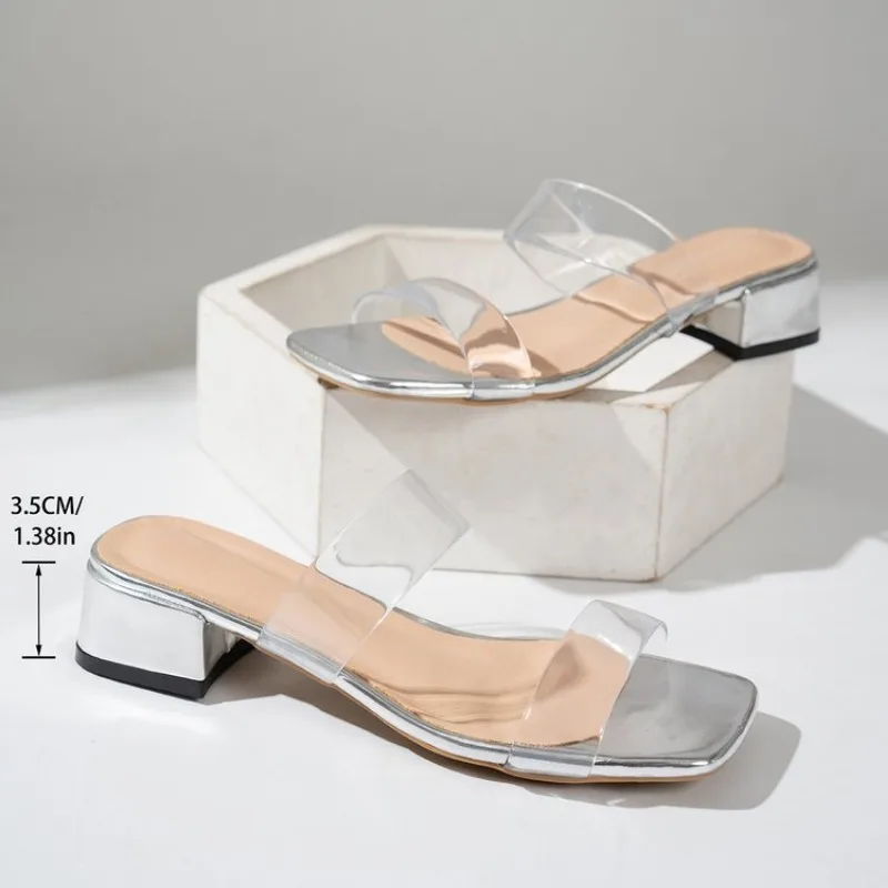 

Shoes Transparent Slippers Thin Heels Slipers Women Luxury Slides Heeled Mules Jelly Flip Flops Med 2026 Designer High Glitter