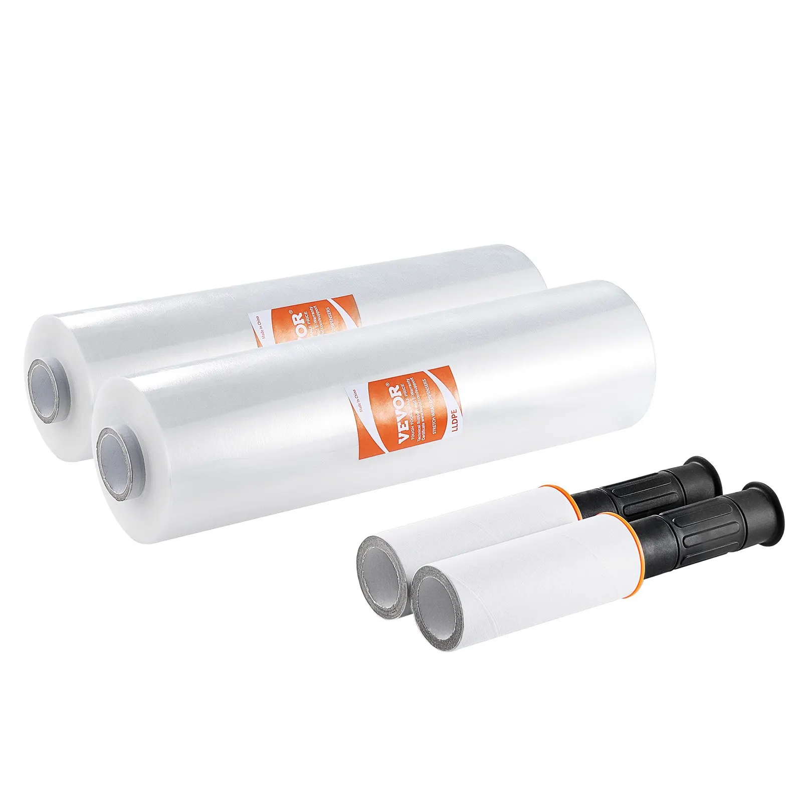 Filme elástico, 15 polegadas x 1200 pés, 2 pacotes, rolo de envoltório elástico durável transparente de força industrial de calibre 80