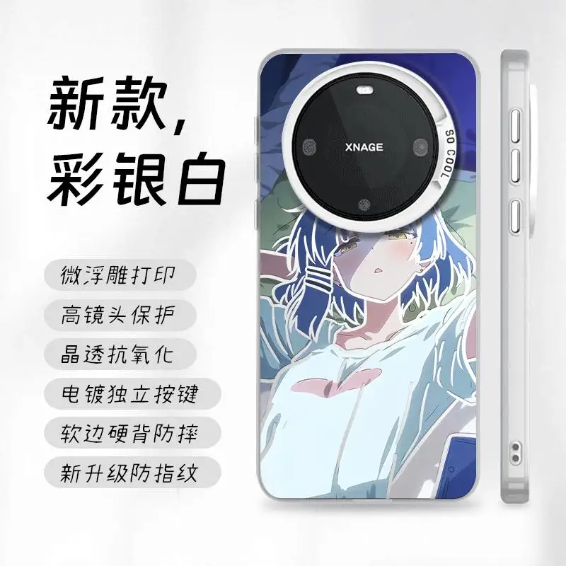 Capa de telefone linda menina Yamada Ryo para iPhone 11 12 13 14 15 16 17 Pro Max Plus XR mini Air Bocchi The Rock! Capa traseira do pijama