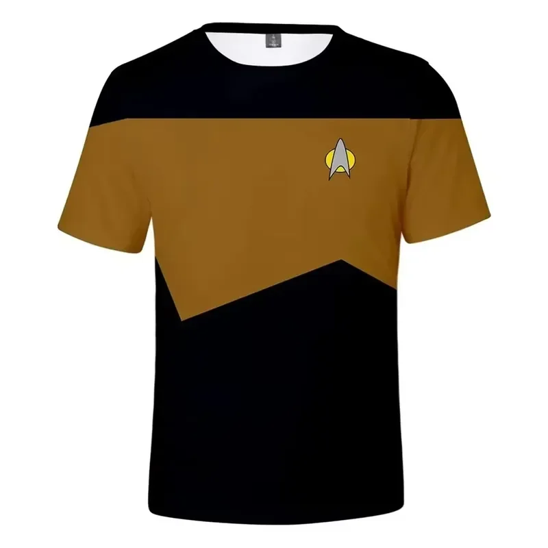 Men T Shirt Short Sleeve 3D Print Sci Fi Rocket Pattern Lightweight Quick Dry Outdoor Casual Top For Male Summer Fashion Tee